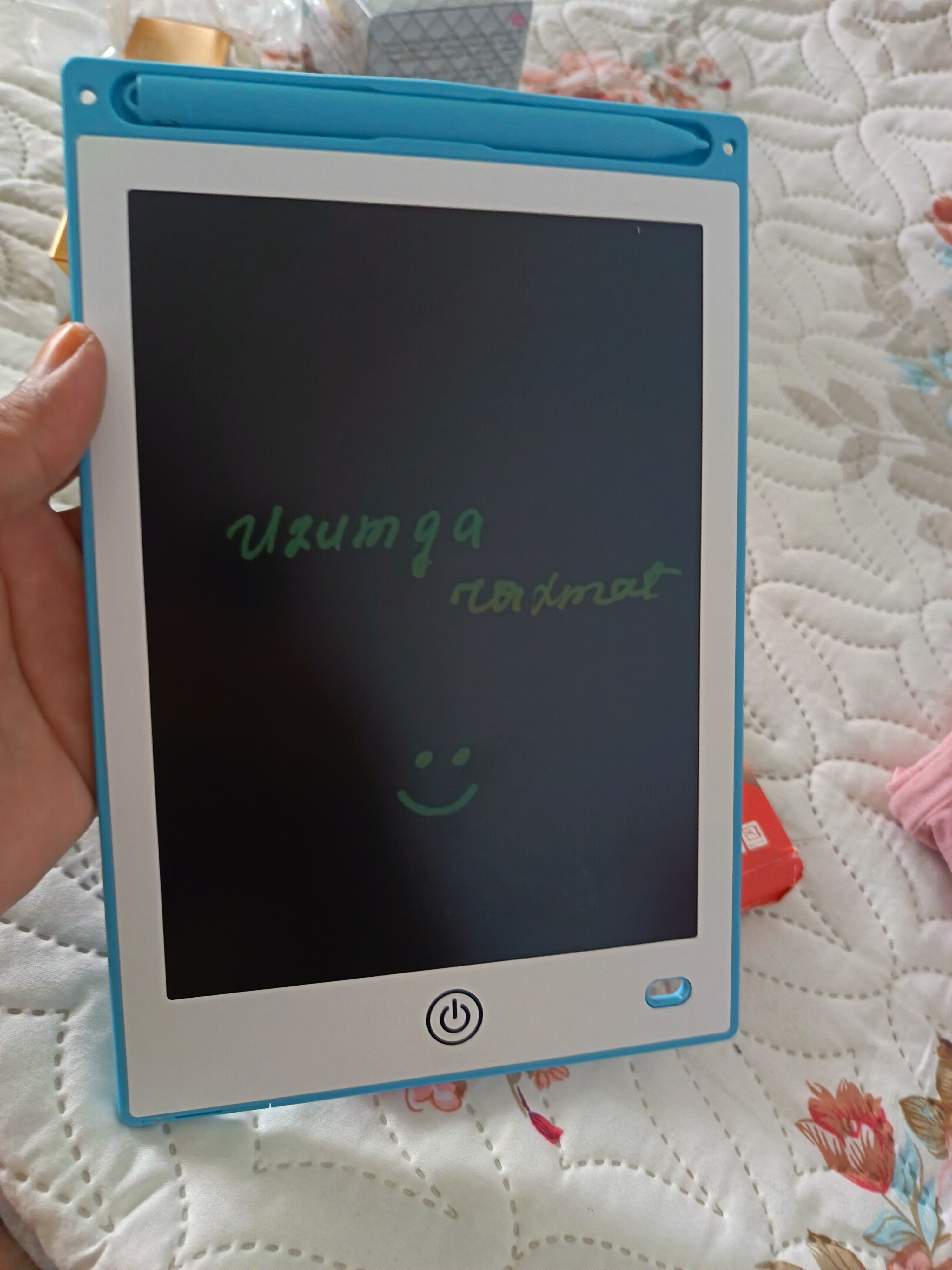 Grafik LCD planshet chizish uchun, stylusli bolalar uchun elektron doska, 8,5/10 dyuym