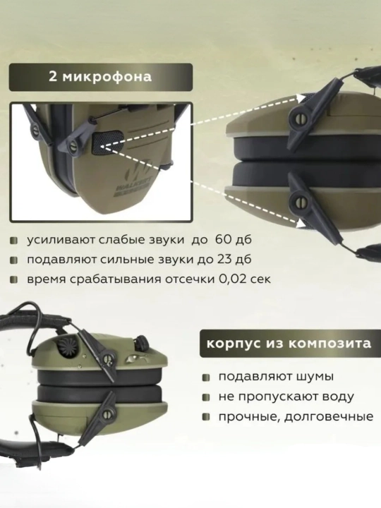 Тактические активные наушники для стрельбы, охоты, тактические наушники - 