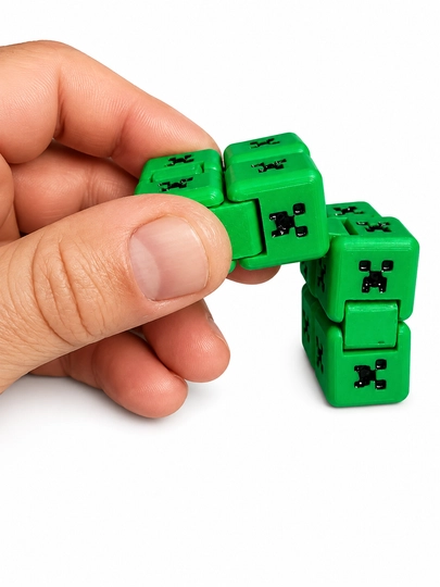 Kriper cheksiz kubigi — qo‘l uchun antistress fidget o‘yinchoq Tavsif Minecraft