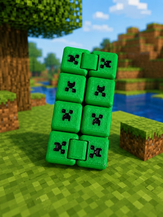 Kriper cheksiz kubigi — qo‘l uchun antistress fidget o‘yinchoq Tavsif Minecraft - 