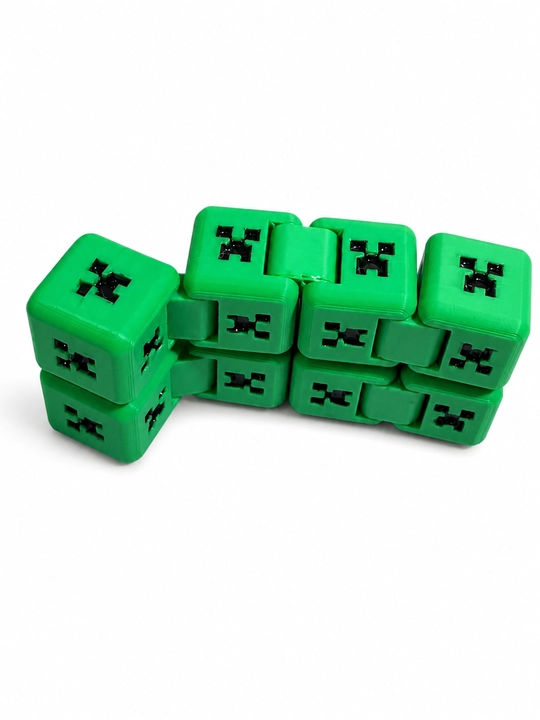 Kriper cheksiz kubigi — qo‘l uchun antistress fidget o‘yinchoq Tavsif Minecraft