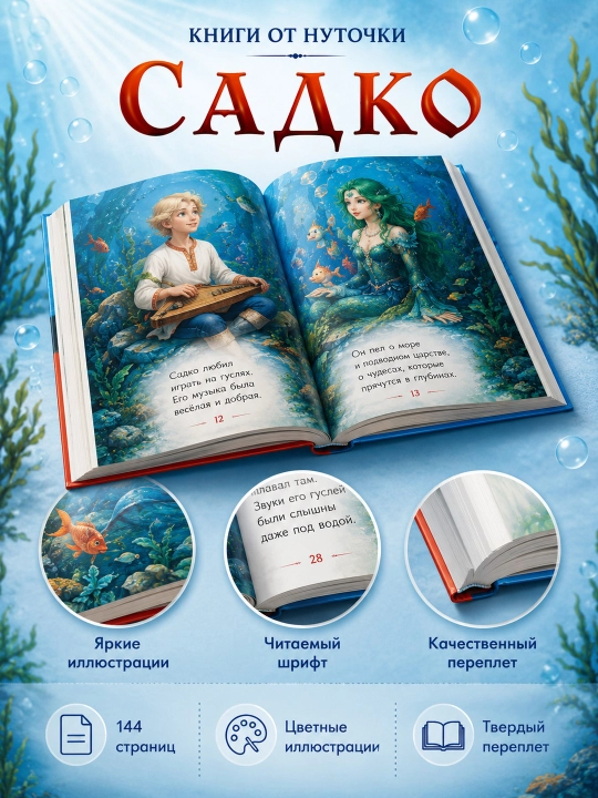 Книга Садко Эксмодетство, детская художественная литература в твердом переплете
