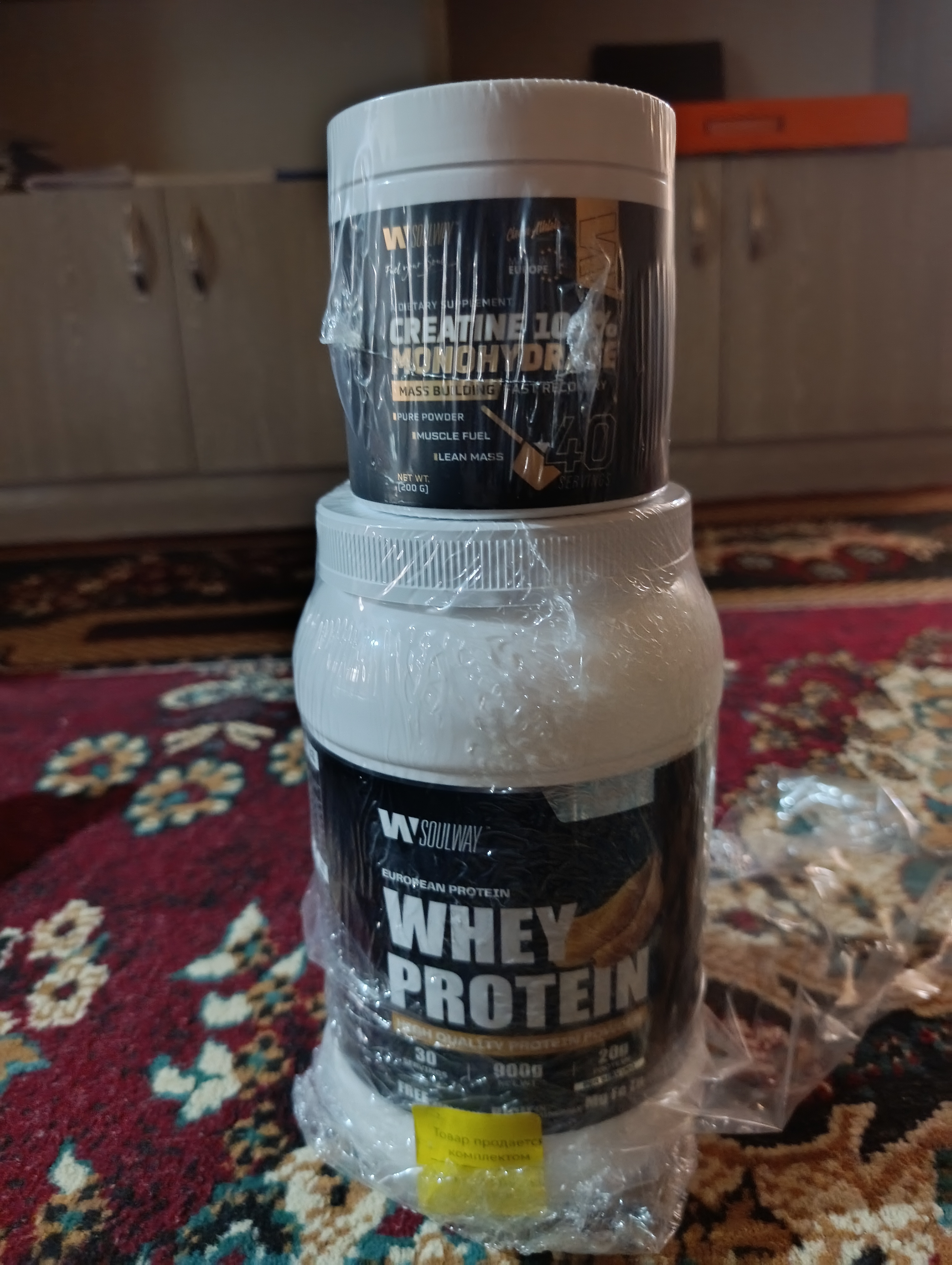 Mushak massasini oshirish uchun Whey zardob oqsili va Soulway kreatin monogidrati majmuasi