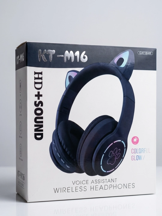 Беспроводные наушники KT-M16 Cat Ear с подсветкой - 