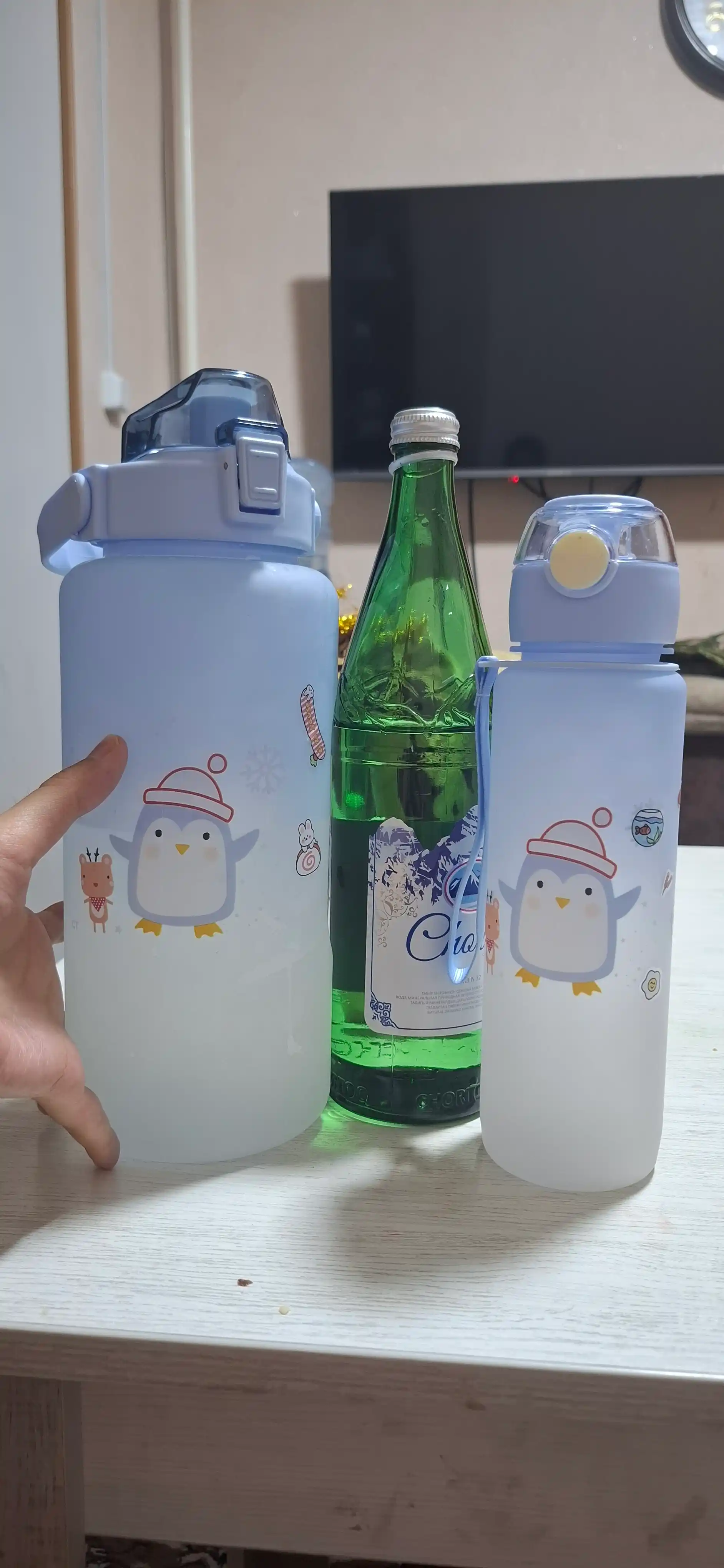 Бутылка для воды, 2 в 1, + бонусные наклейки