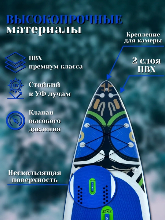 Сапборд (SUP-board) надувная доска для сапсерфинга 335х83х15 см, полный комплект до 200 кг