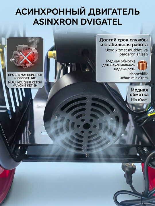 Yuqori bosimli yuvish Mirkol M-3000, 3000 vatt – avtomobillar yuvish uskunasi