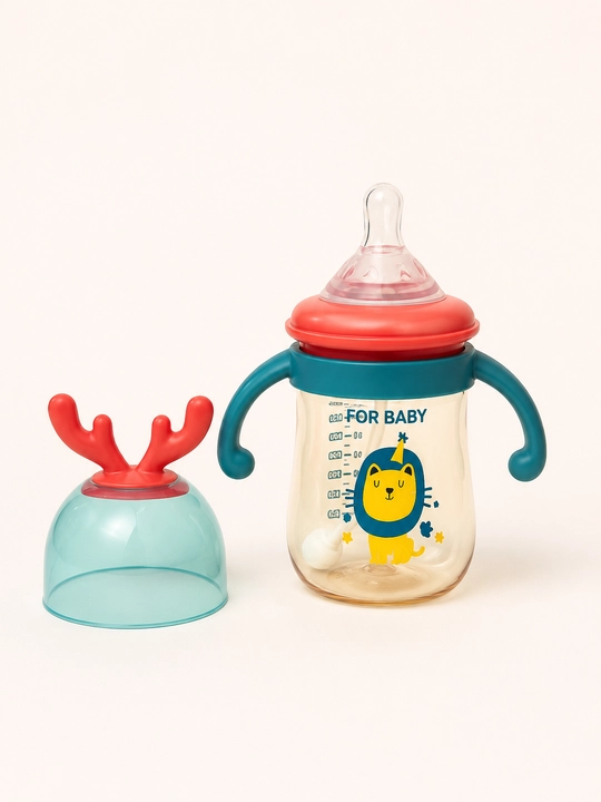 Bolalar uchun tutqichli poilnik-butilka, silikon so‘rg‘ichli 240 ml