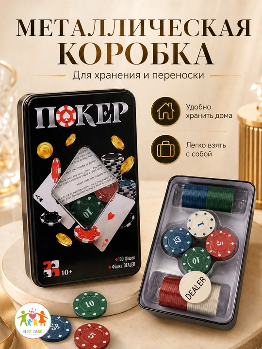 Poker to'plami, Poker - 100 ta chip