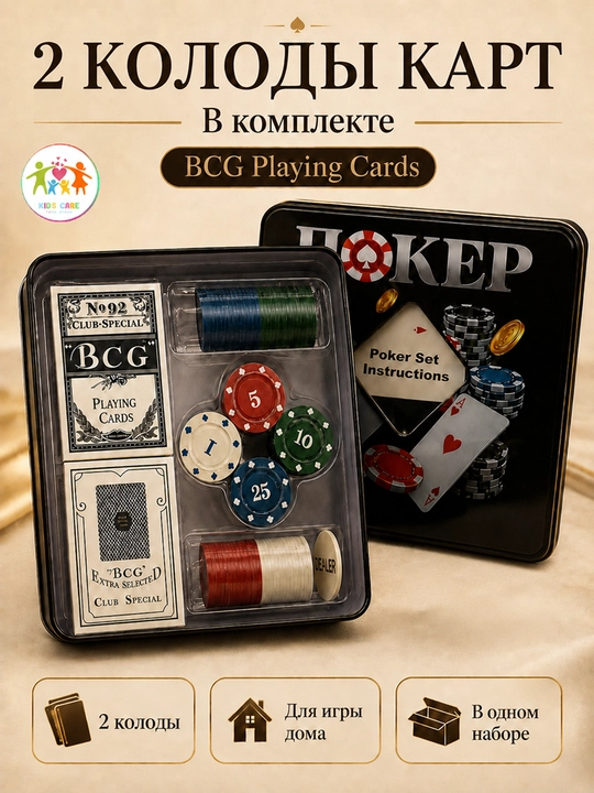 Poker to'plami, Poker - 100 ta chip