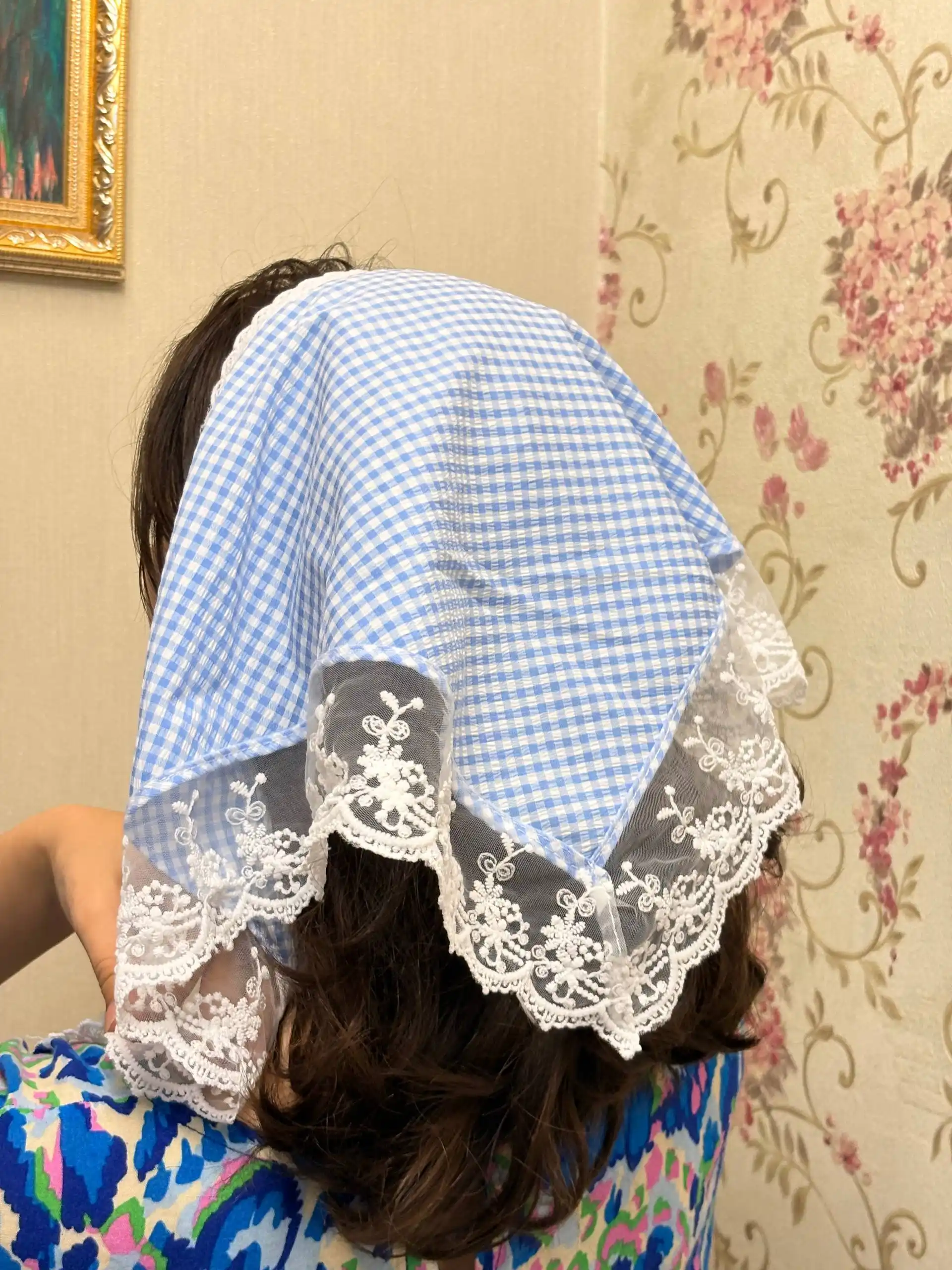 Baska to‘ridan ro‘mol, boshga ro‘mol, ayollar bandanasi, koreys uslubida, yozgi ro‘mol
