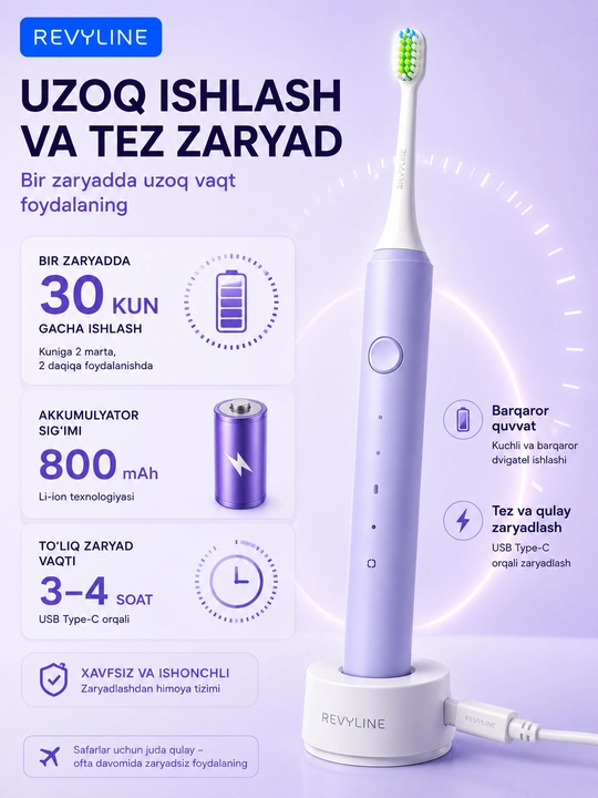 Электрическая зубная щётка Revyline RL 040
