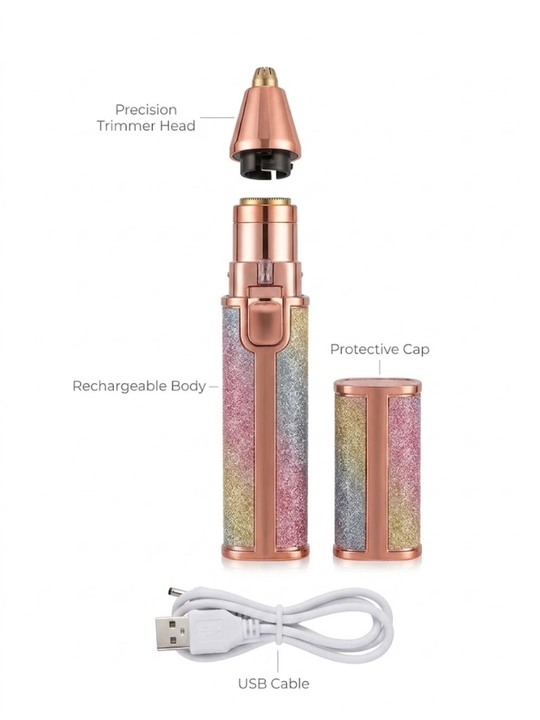 Blawless S-008 ayollar uchun 2v1 elektr trimmer va shaver, qosh va yuz tuklari tozalagichi