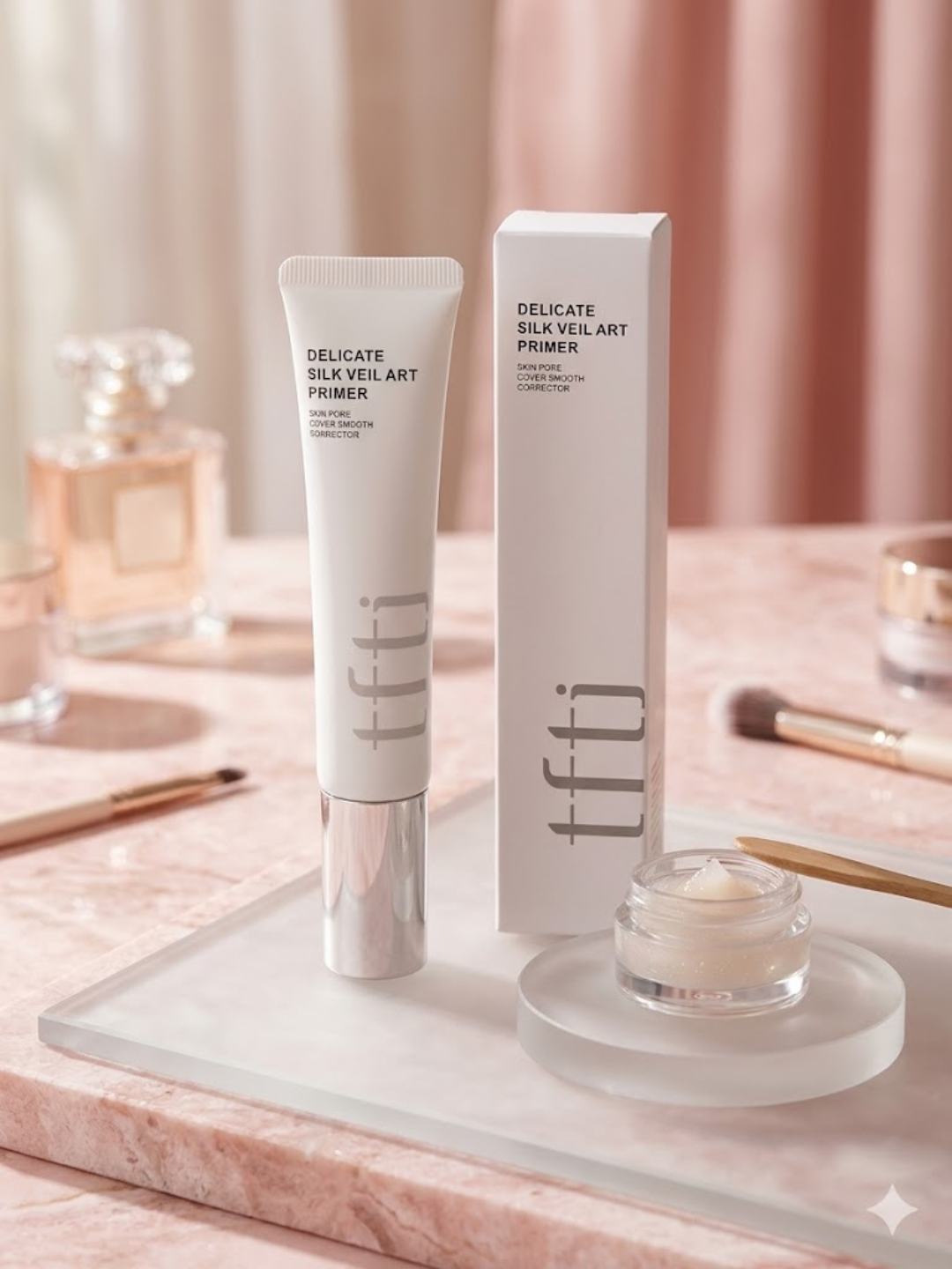Tfti Delicate Silk Veil Art Primer makiyaj asosi, yuz teshikchalarini yopuvchi praymer - 