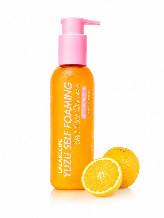 Yuzu Self Foaming 3 in 1 yuz yuvish ko‘pigi Vitamin C, yuzni tozalovchi va pilingli ko‘pik