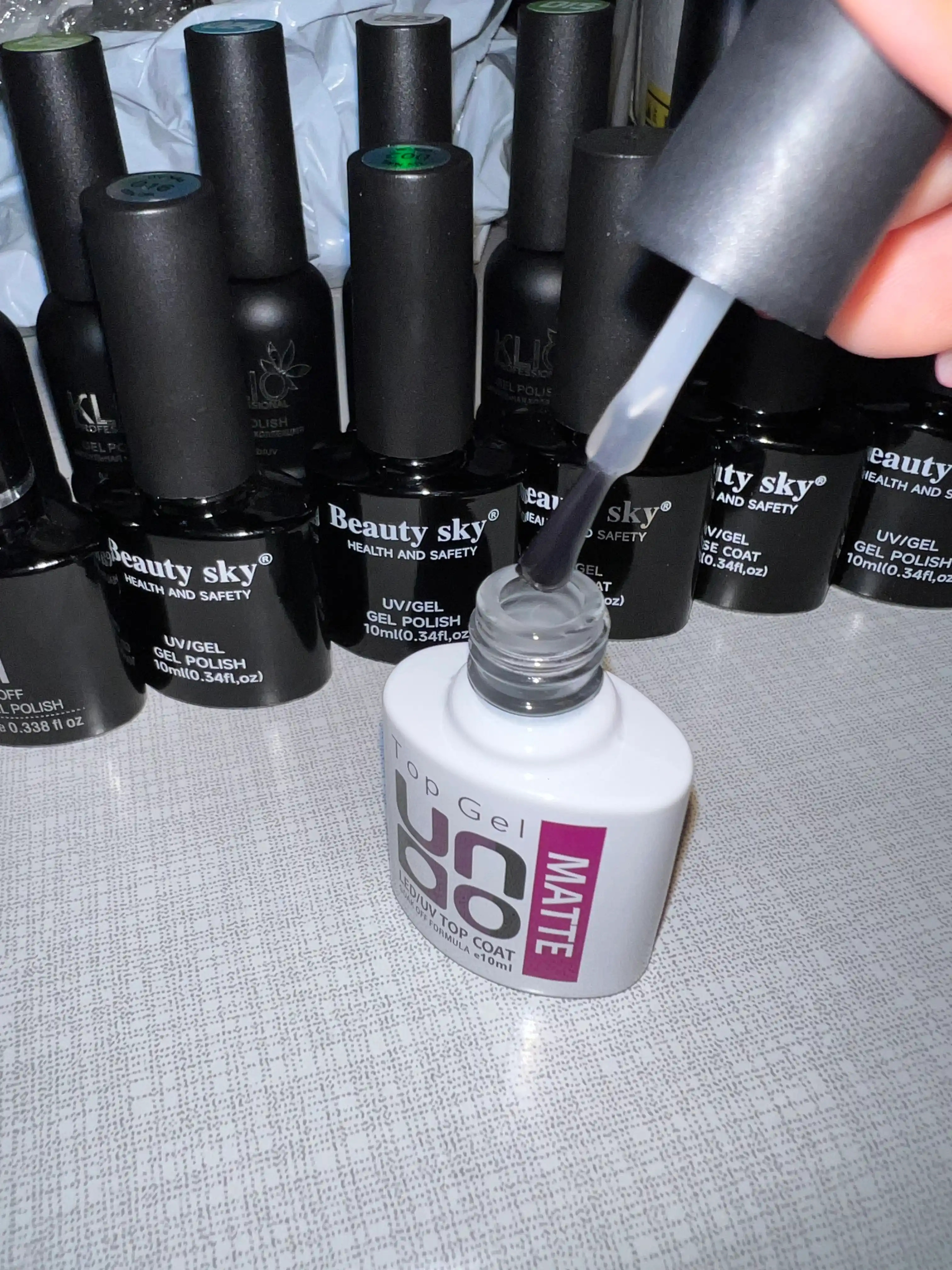 Top Uno Matte, gelli tirnoq bo'yog'i uchun mat top, 10 ml