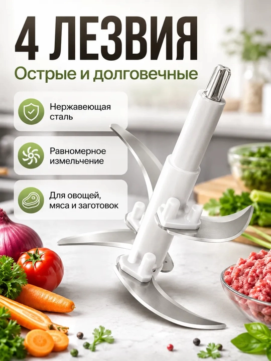 Нож для чоппера 2L , 3L универсальный нож блендера