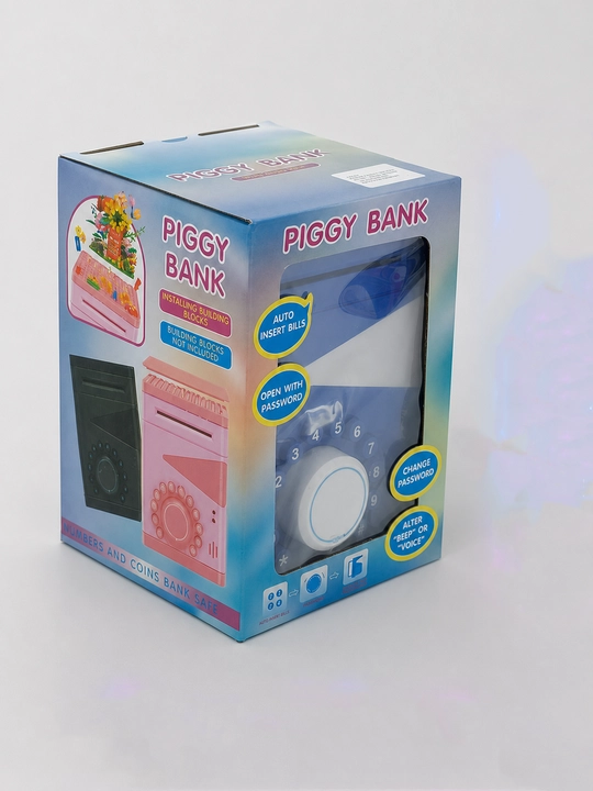 Elektron cho'ntagik-seyf parol va avtomatik kupyura qabul qilish bilan, Piggy Bank