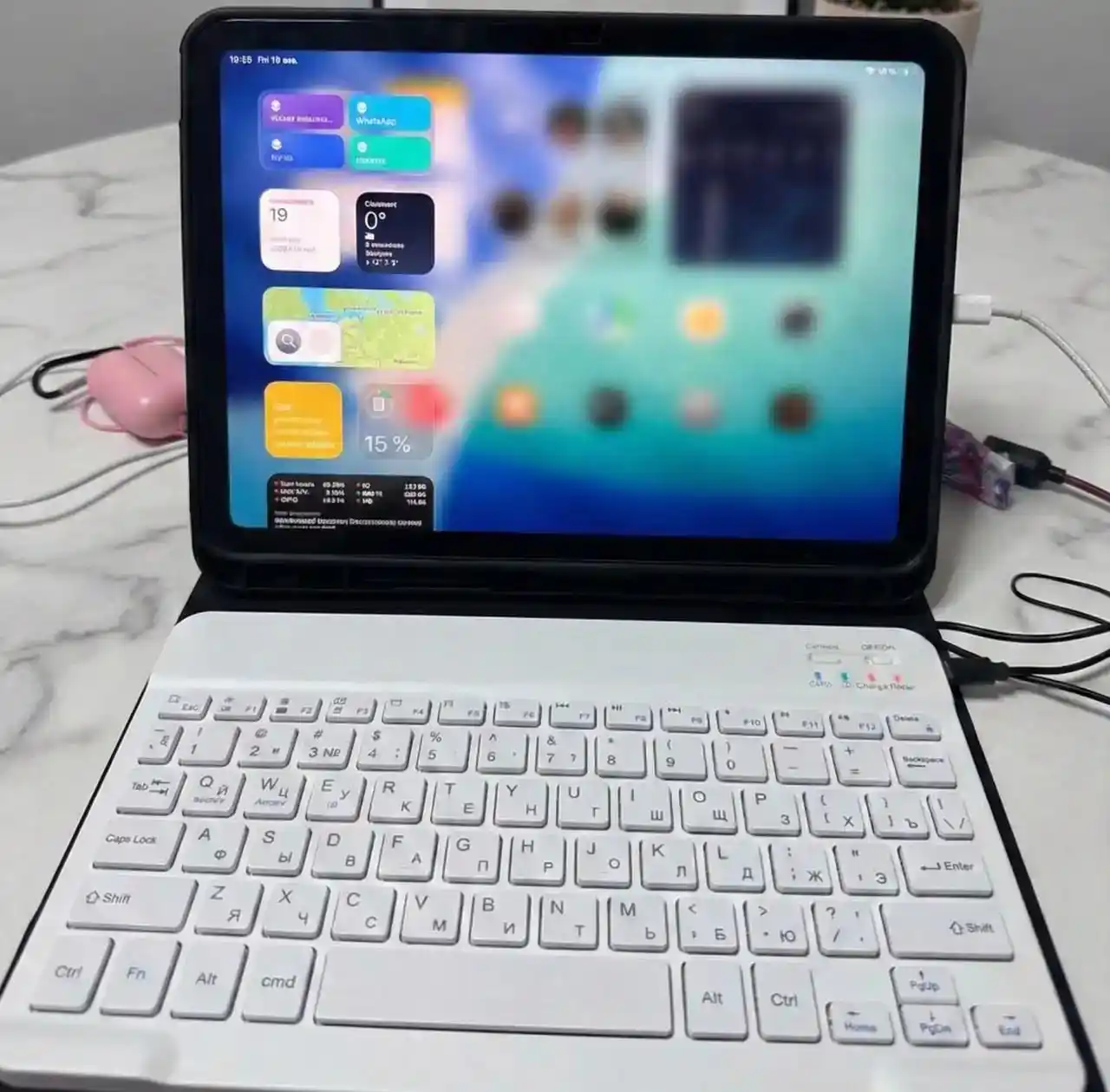 Planshet uchun simsiz Bluetooth klaviatura, ixcham va qulay, ish uchun mos, ipad uchun