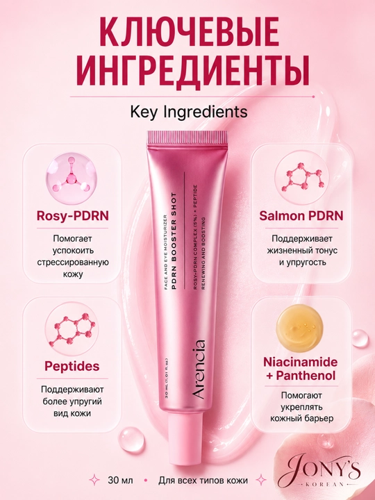 Arencia крем-бустер для лица, увлажнение, сияние и упругость