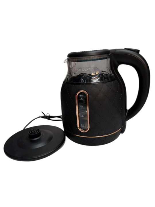 SOKANY SK-09100 elektr choynak, 1,8 l, 1500 Vt, tez qaynatish, 360° asos