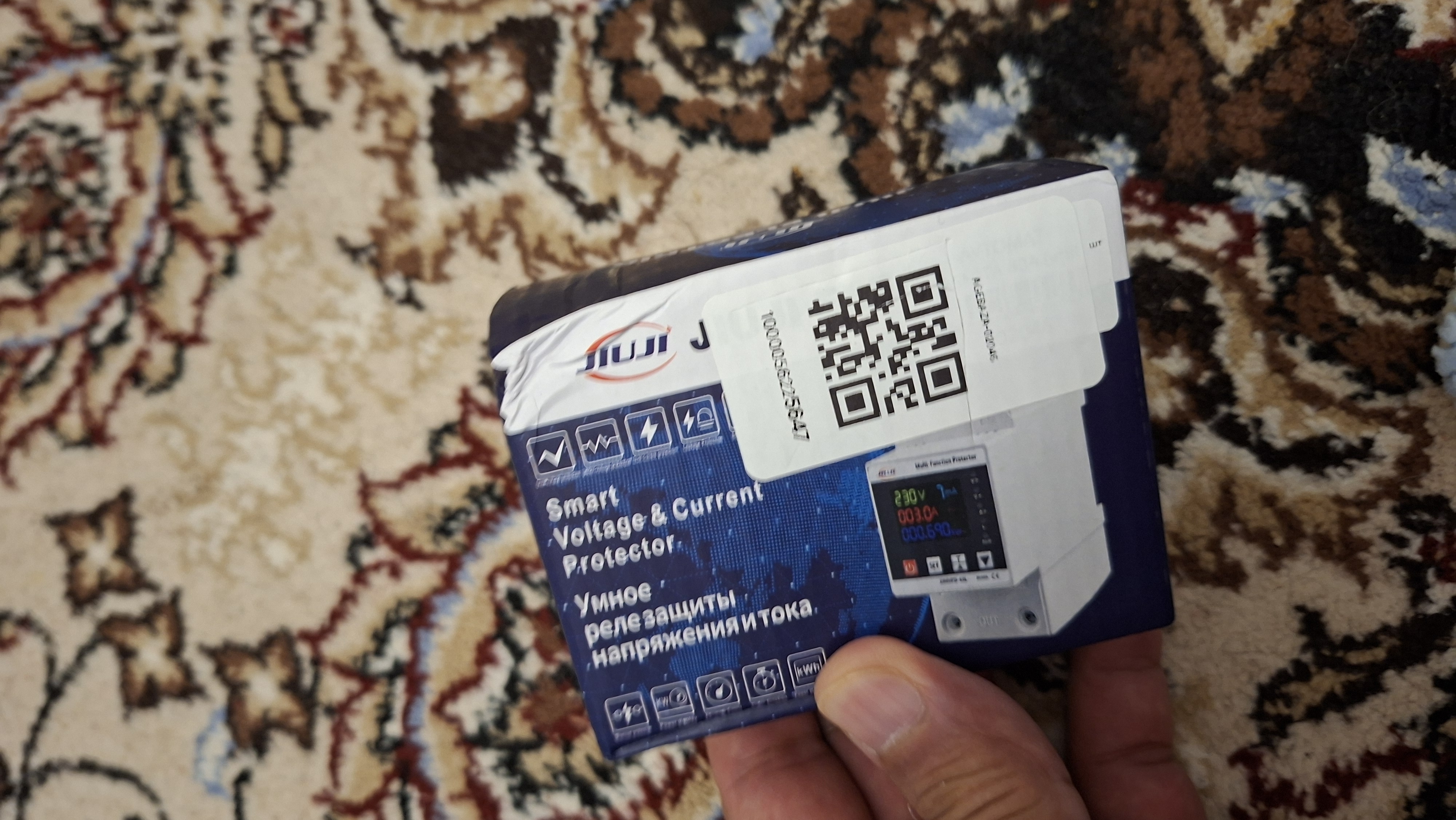 WiFi himoya relesi JJMVPD-80LW 220V 80A, TUYA, displeyli, energiya hisoblagichi bilan