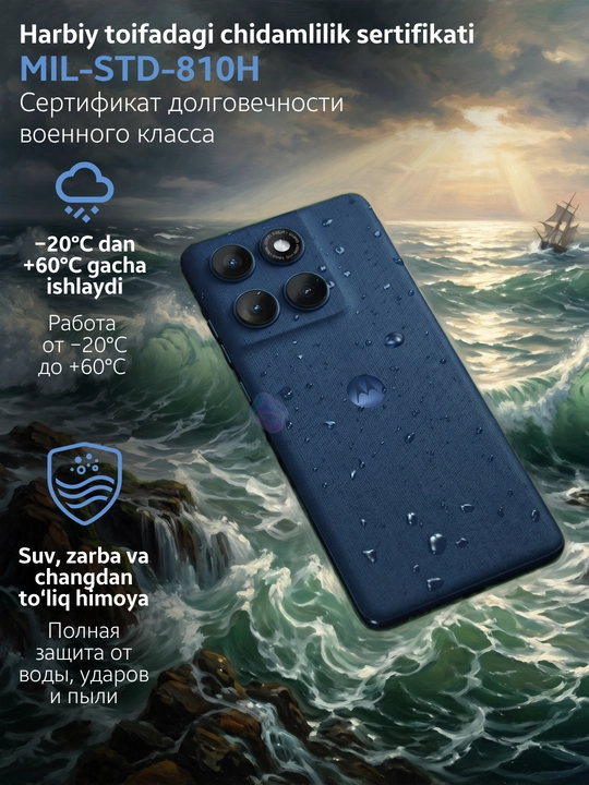 Смартфон Motorola Edge 60 и Edge 60 Fusion, 8/12/256/512 GB, ударопрочные телефоны