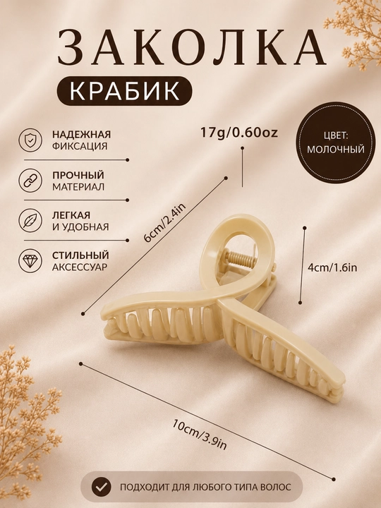 Soch uchun krabik qisqich, 10 sm, mustahkam ushlab turuvchi - 