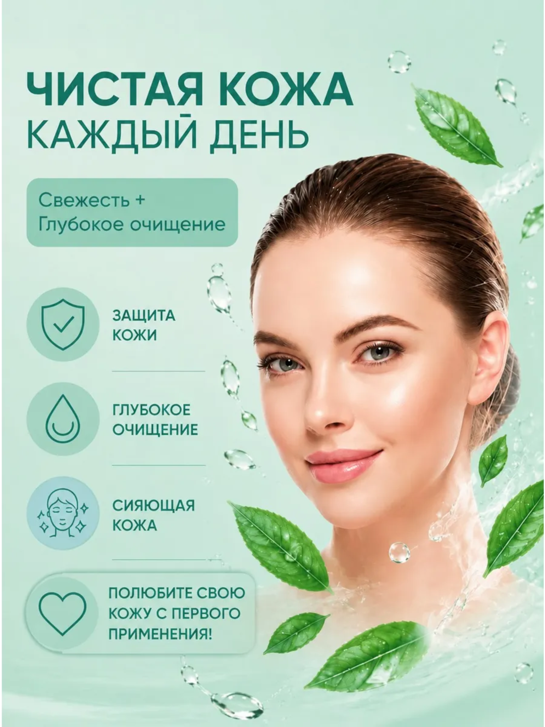 Пилинг скатка для лица Green Tea "Silvana"