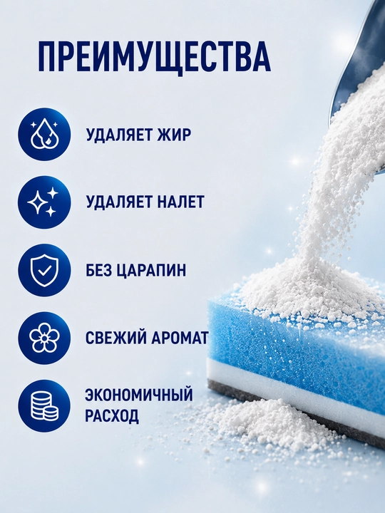 AS Soda-Effekt tozalovchi kukuni 400 g, oshxona va hammom uchun, 4 xil xushbo‘y hidga ega