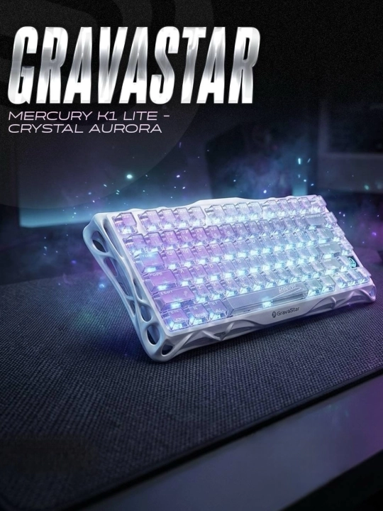 O'yin klaviaturasi GravaStar Mercury K1 Lite - Crystal Aurora - 