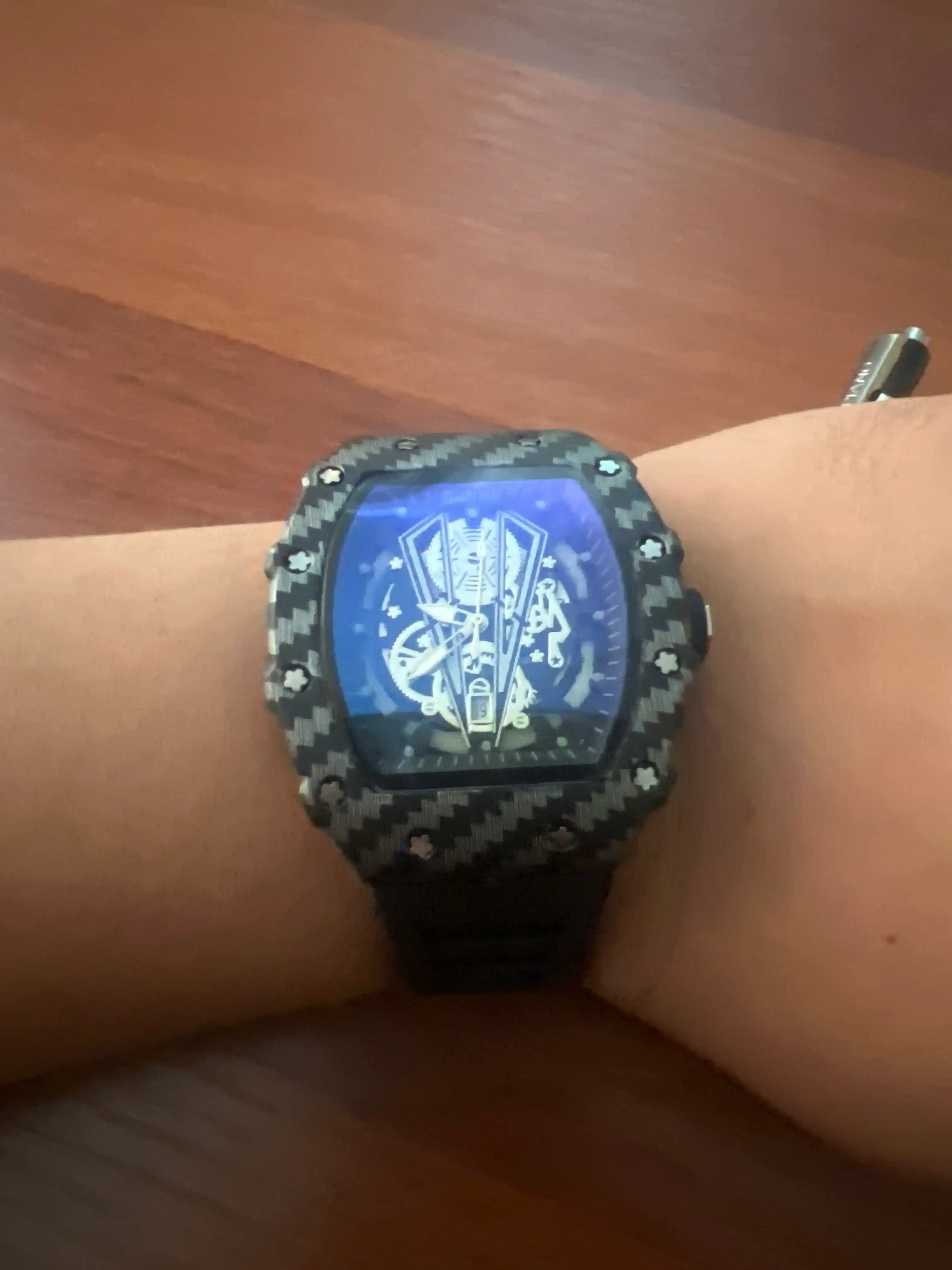 Erkaklar qo‘l soati Richard Mille, sport uslubidagi skelet quartz soat