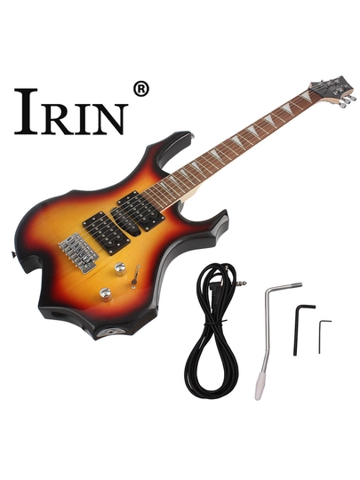 IRIN CZ0297 elektr gitara, 39 dyuym, 5W kuchaytirgich, tuner, bilan to'liq komplekt 8