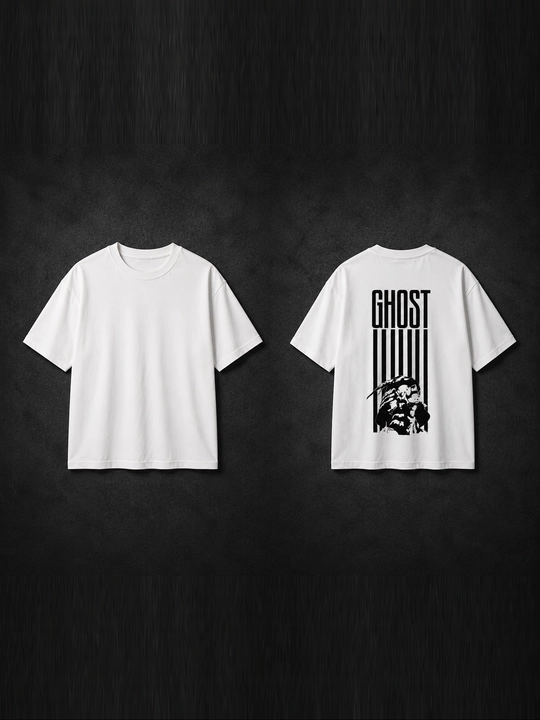 Мужская футболка с принтом "Ghost Reaper", белый и черный цвет, L–XL - 