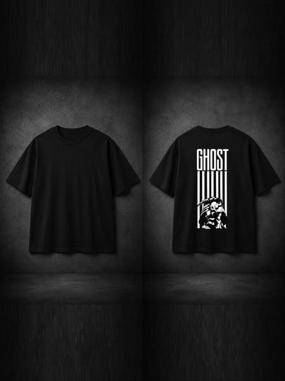 Мужская футболка с принтом "Ghost Reaper", белый и черный цвет, L–XL - 