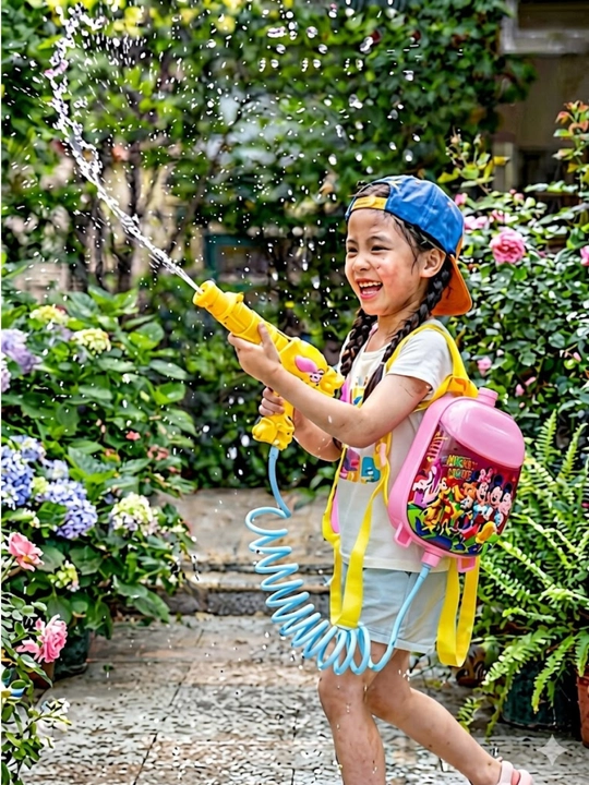 Suv quroli Water Gun, xalta shaklidagi suv idishi bilan, 1,2 litr