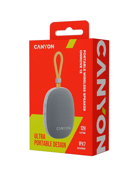 Portativ simsiz bluetooth kolonkasi Canyon OnMove 12, TWS va IPX7 suvdan himoyali