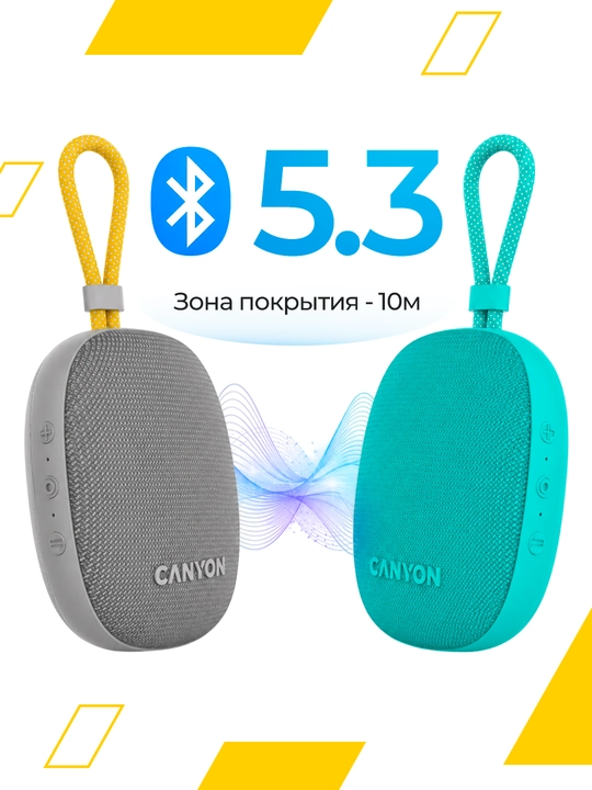 Portativ simsiz bluetooth kolonkasi Canyon OnMove 12, TWS va IPX7 suvdan himoyali