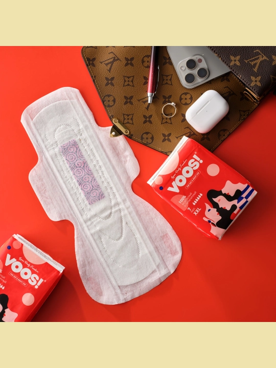 Prokladka VOOS XXL organik, innovatsion anion chipli gigiyenik prokladkalar