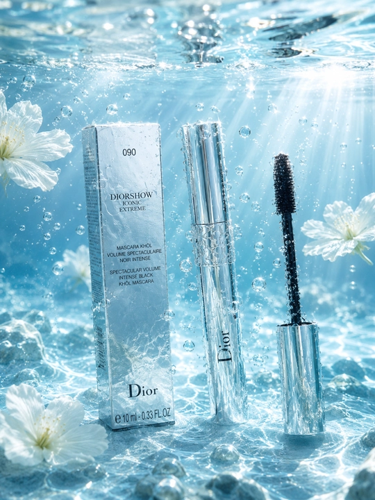Водостойкая тушь для ресниц, ультрачерная mascara, объем и удлинение