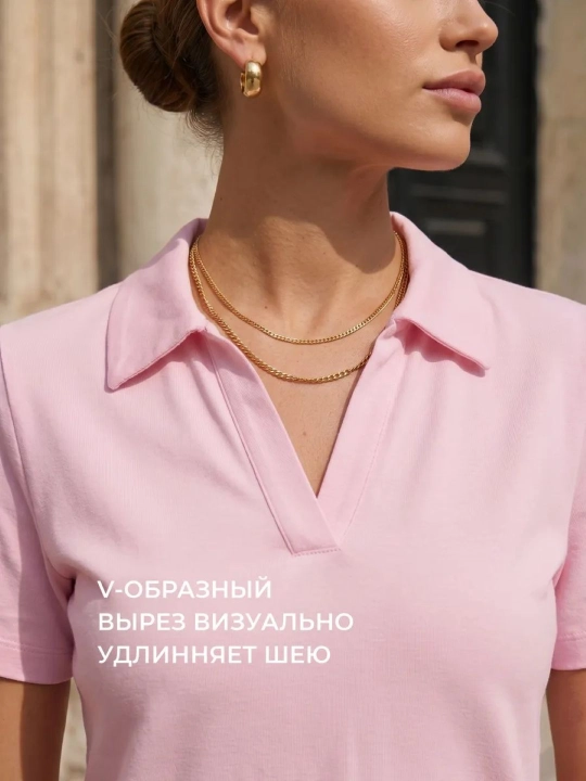 Женская поло рубашка, облегающая, школьная, хлопок, летняя