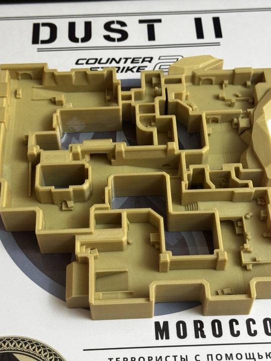 3D rasm ramkali Dust II xaritasi - Counter-Strike muxlislariga sovg‘a