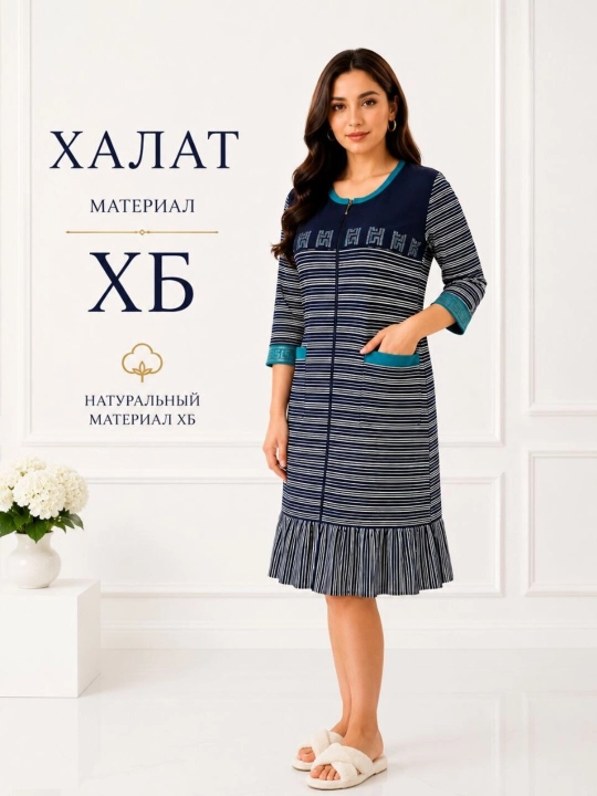 Ayollar XB halati – qulay, zamonaviy va nafis uy kiyimi | 48–54 razmer - 