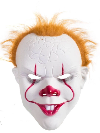 Pennywise It Maski / Xellouin va Cosplay uchun qo'rqinchli masxaraboz niqob - 