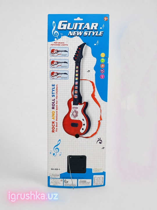 Bolalar uchun elektrogitarra Rock and Roll Style musiqa va chiroq bilan, NO.959-3