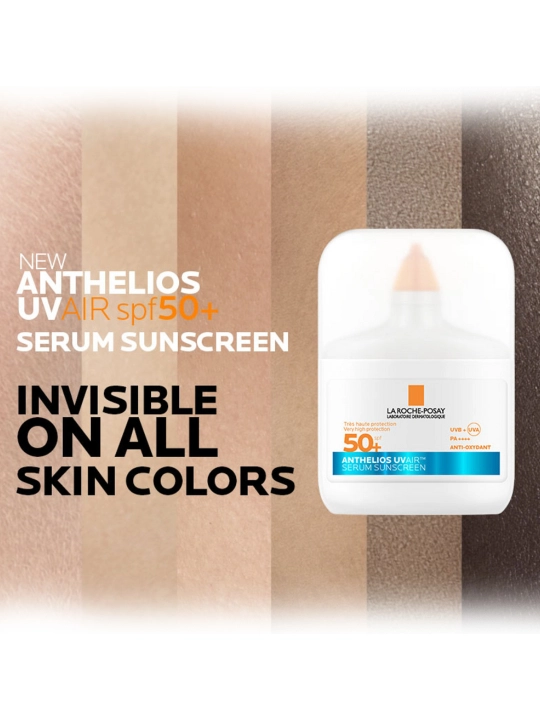 LA ROCHE-POSAY ANTHELIOS UVAIR YUZ UCHUN SPF50+ suyuqligi, 50 ml