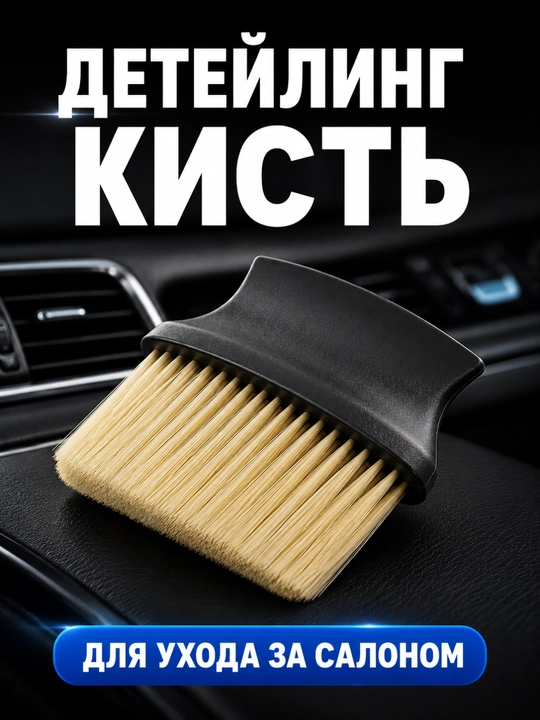 Детейлинг кисть для салона автомобиля, мягкая щетка для вентиляции - 