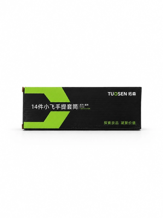 Набор головок TUOSEN 1/4", 14 предметов, 4–14 мм, с трещоткой