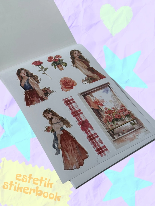 Sticker book 100+stikerlar A5 -12 varaqli estetik