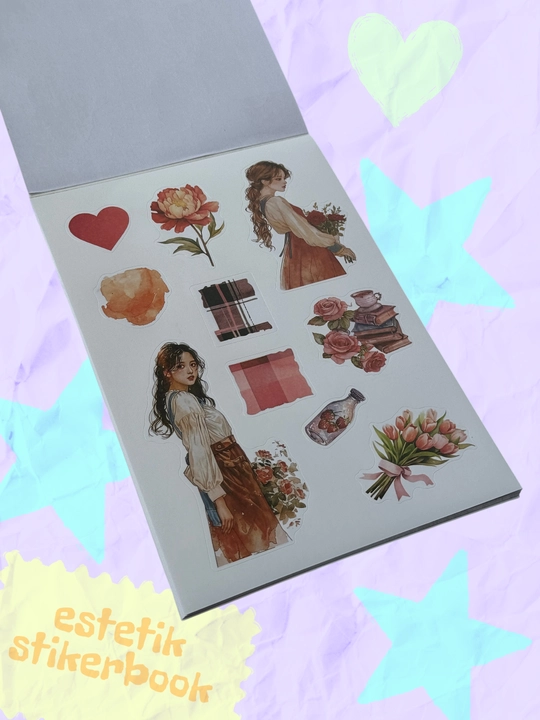Sticker book 100+stikerlar A5 -12 varaqli estetik
